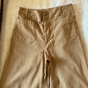 anthropologie collette wide leg, cropped, high rise pants.